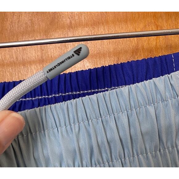 ADIDAS BY STELLA MCCARTNEY LOOSE FIT TRACK PANTS Jogger Blue Orange Zip Ankles M - Picture 5 of 8